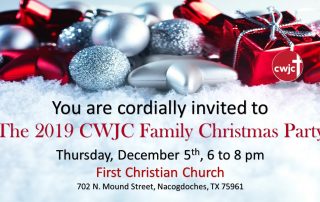 Christmas Invitation to the 2019 CWJC Family Christmas Party