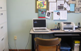 Picture of an office work space